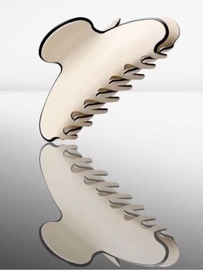 The Hair Edit Ivory Black Trim Large Claw Clip Hair Styling